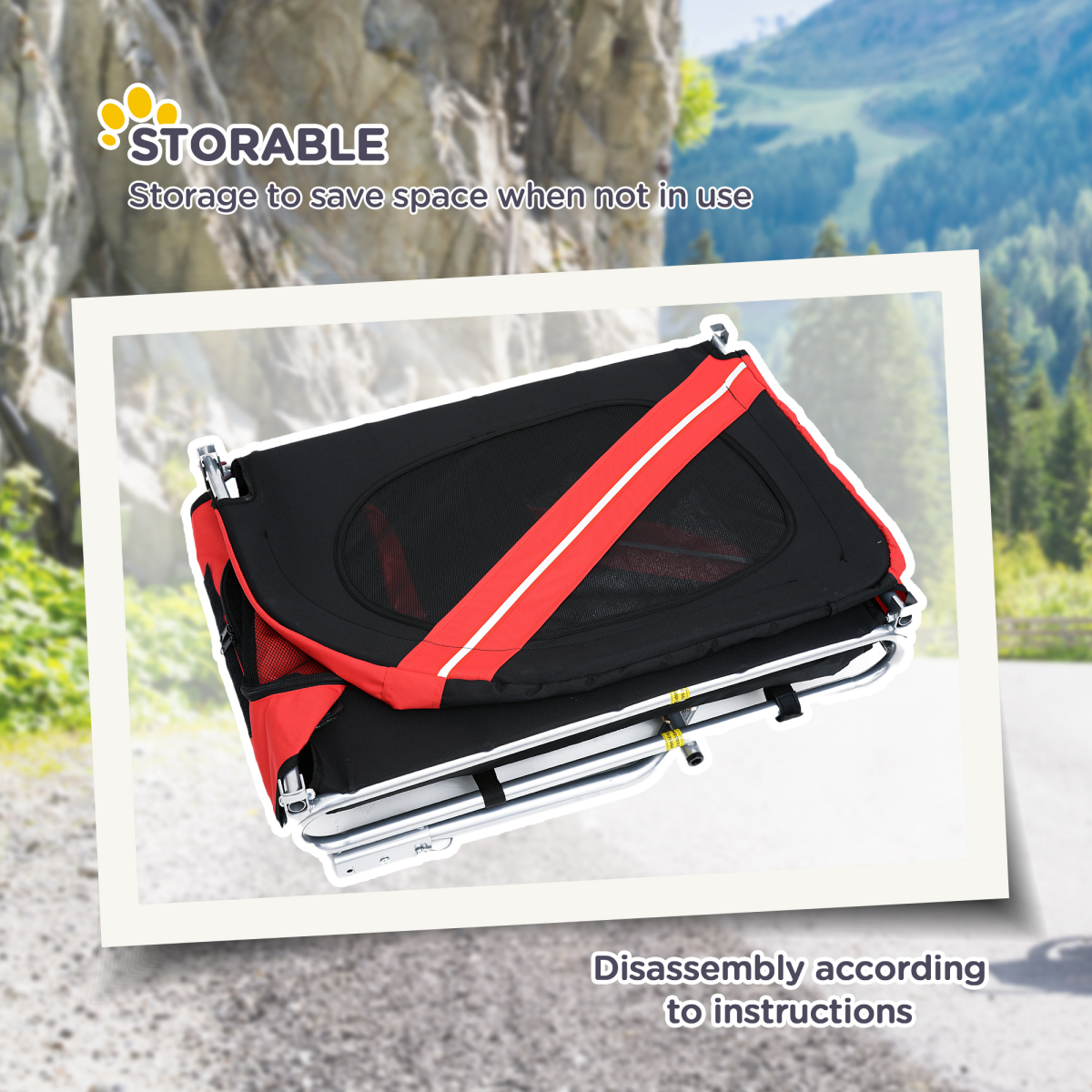 Adventure Pet Bicycle Trailer - Water-Resistant Dog & Cat Carrier on Wheels