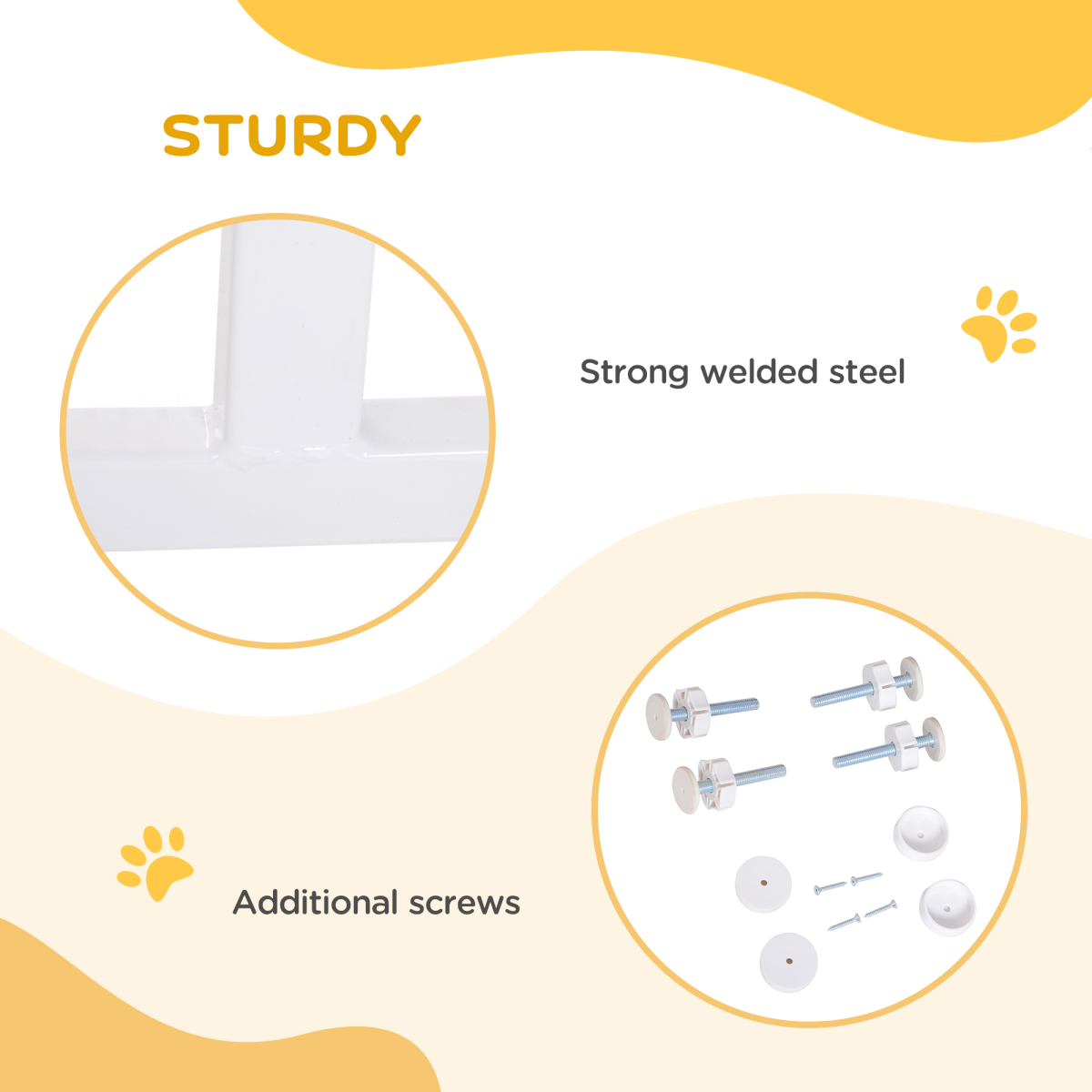 Versatile Pressure Fit Dog Gate - Secure Pet Barrier for Stairs & Doorways