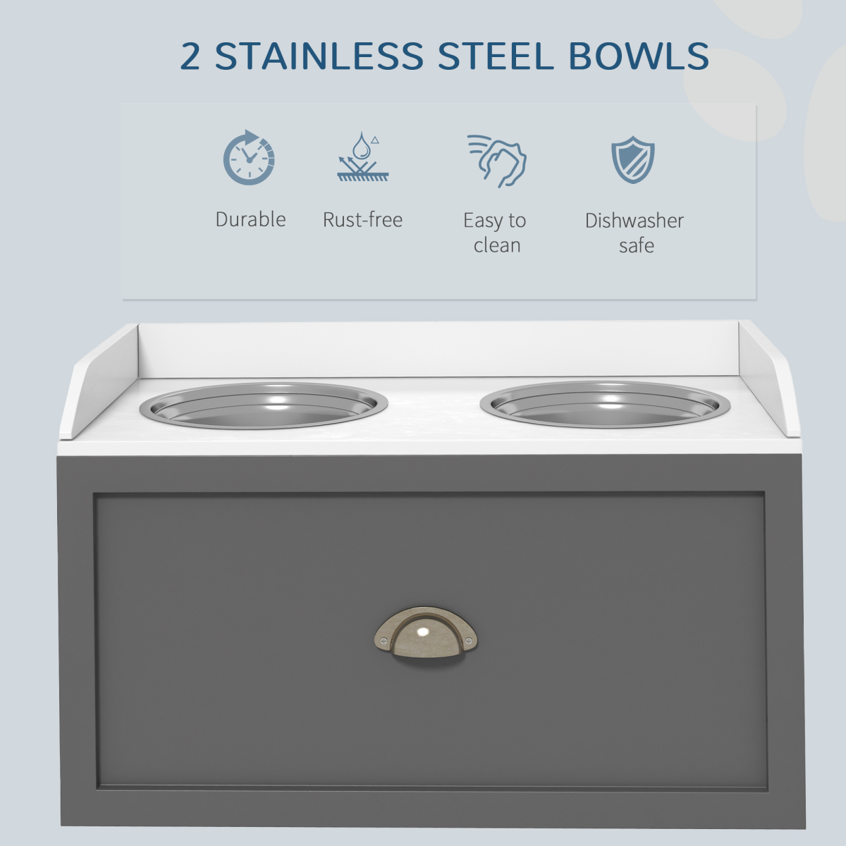 PawHut Elevated Dog Bowl with 21L Storage - Comfort & Style for Large Dogs!