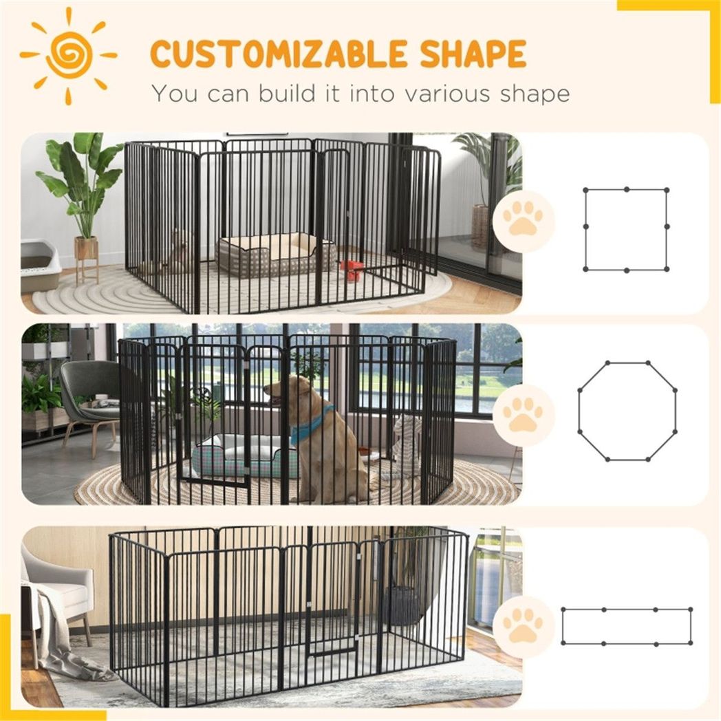 Ultimate Versatile Dog Crate: Steel Panels for Indoor & Outdoor Use