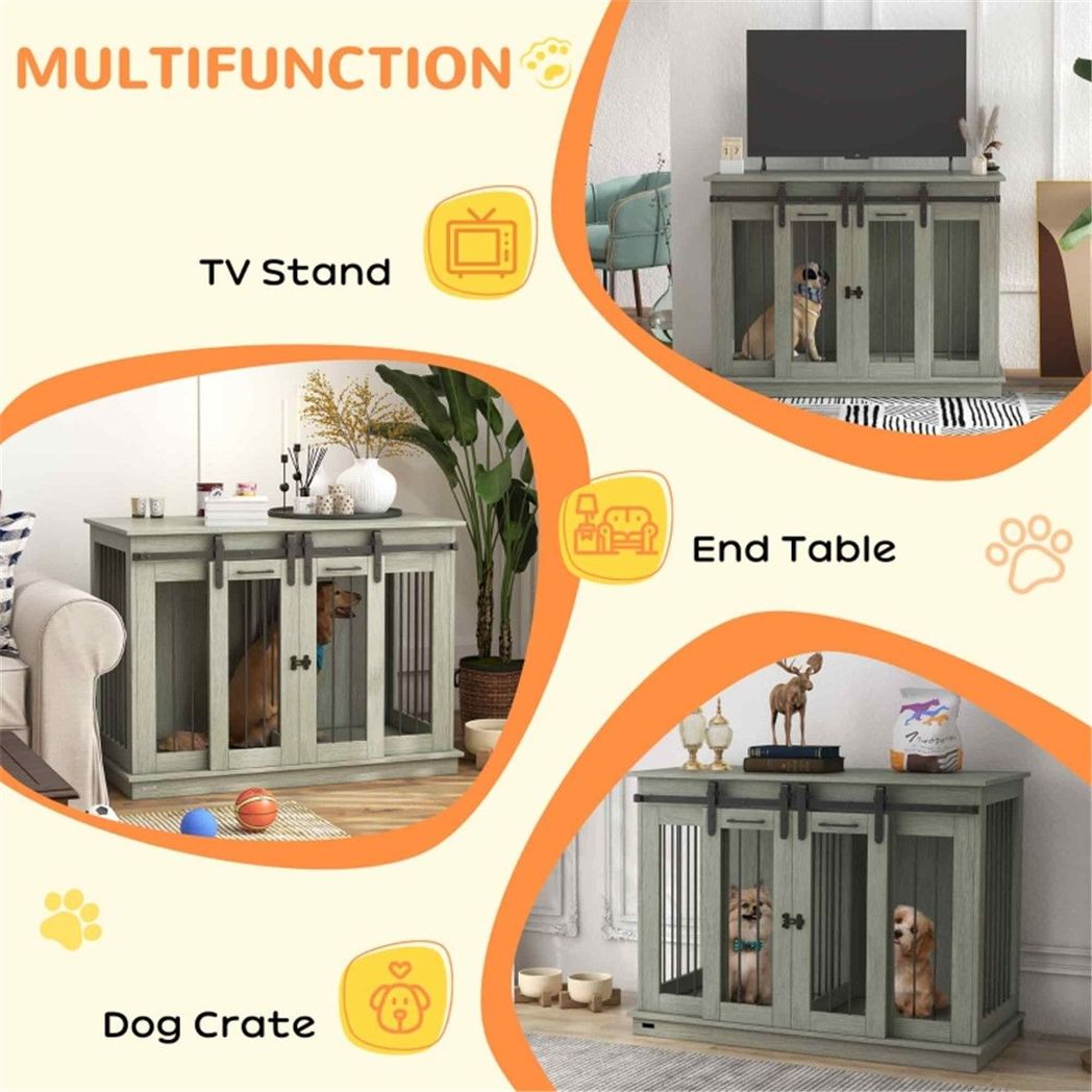 Versatile Double-Door Dog Crate with Decorative Top for Ultimate Pet Comfort
