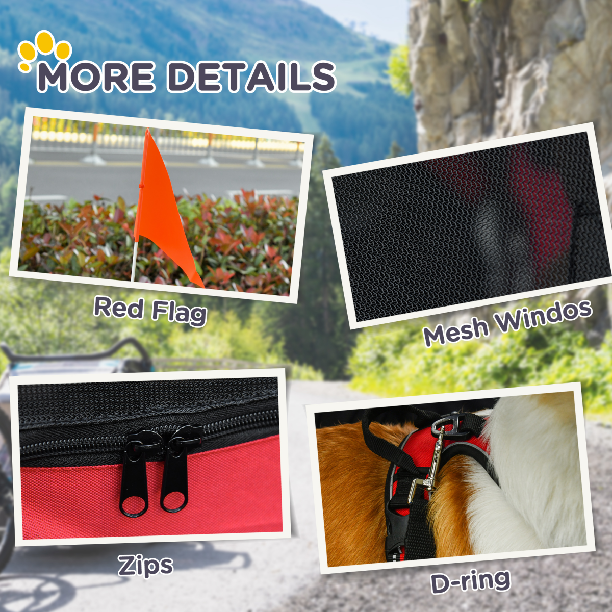 Adventure Pet Bicycle Trailer - Water-Resistant Dog & Cat Carrier on Wheels