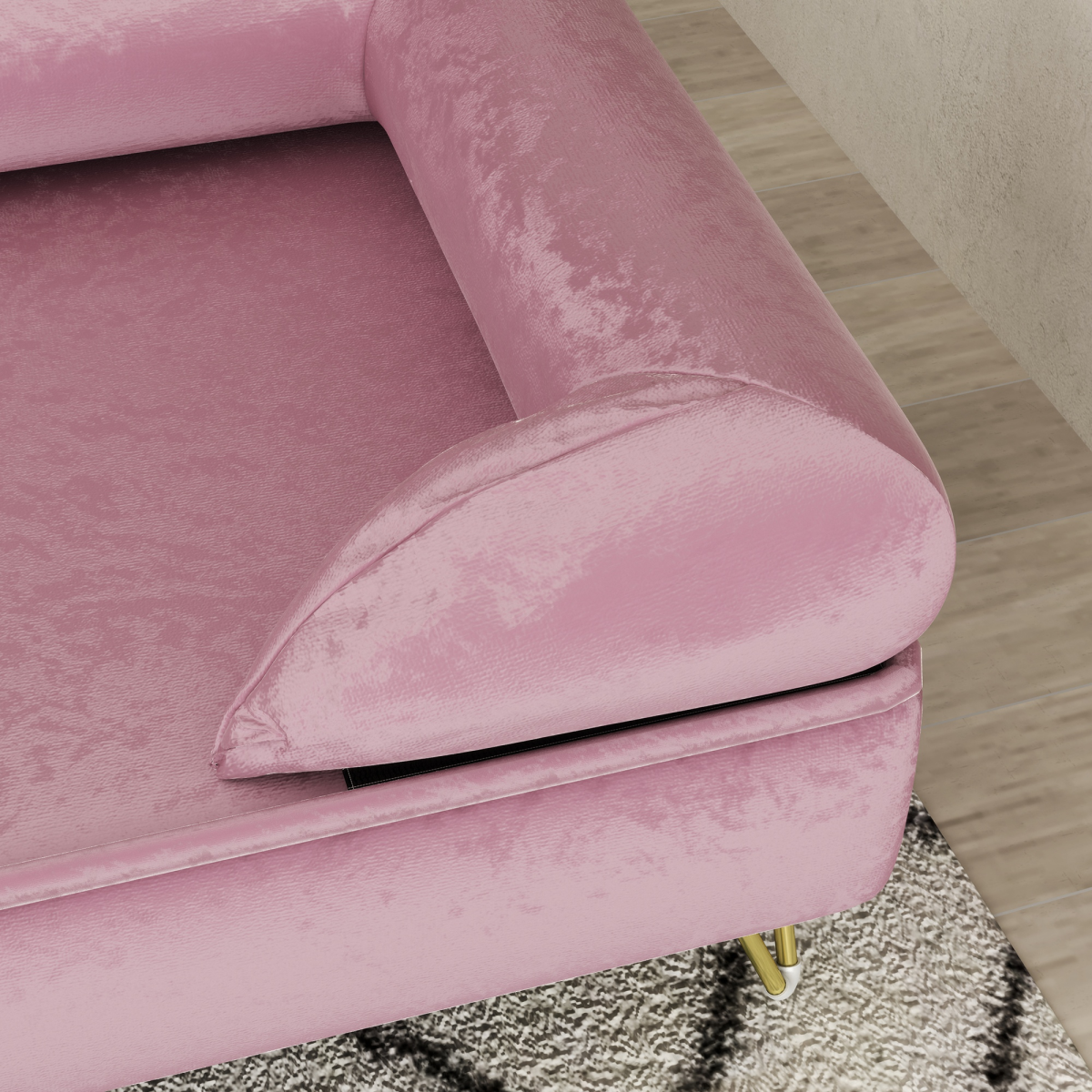 PawHut Pink Dog Sofa - Luxurious Washable Couch with Removable Backrest