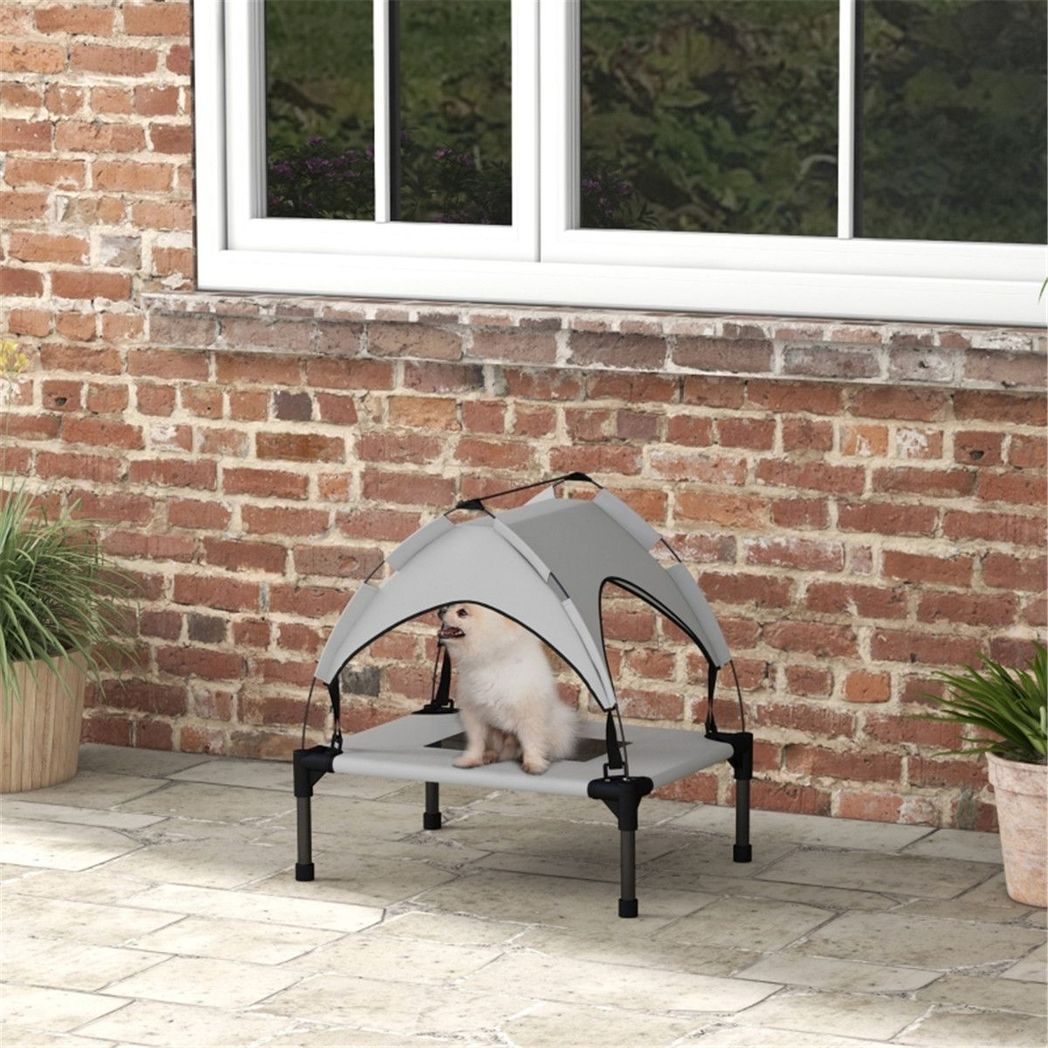 Ultimate Elevated Pet Bed: Waterproof Canopy & Travel-Friendly Design!