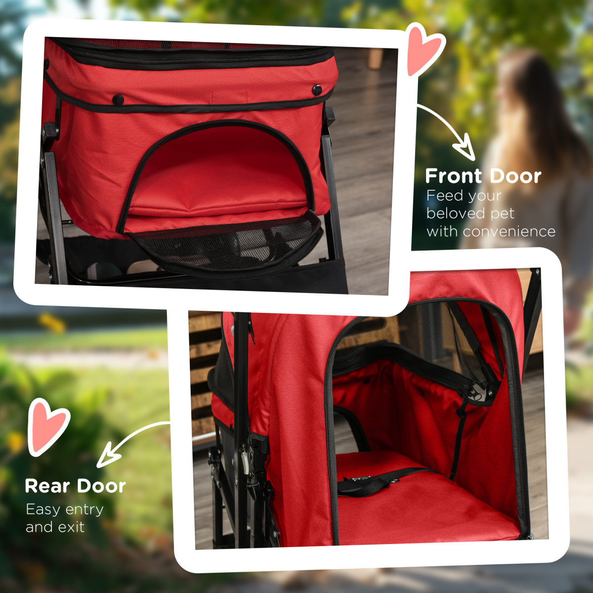 Ultimate Pet Stroller: Foldable Travel Carriage for Dogs & Cats with Versatile Features