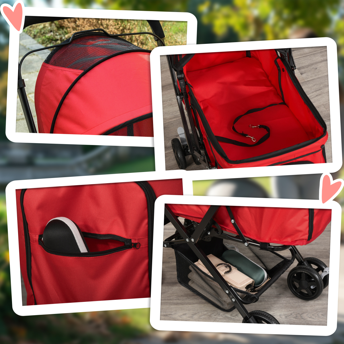 Ultimate Pet Stroller: Foldable Travel Carriage for Dogs & Cats with Versatile Features