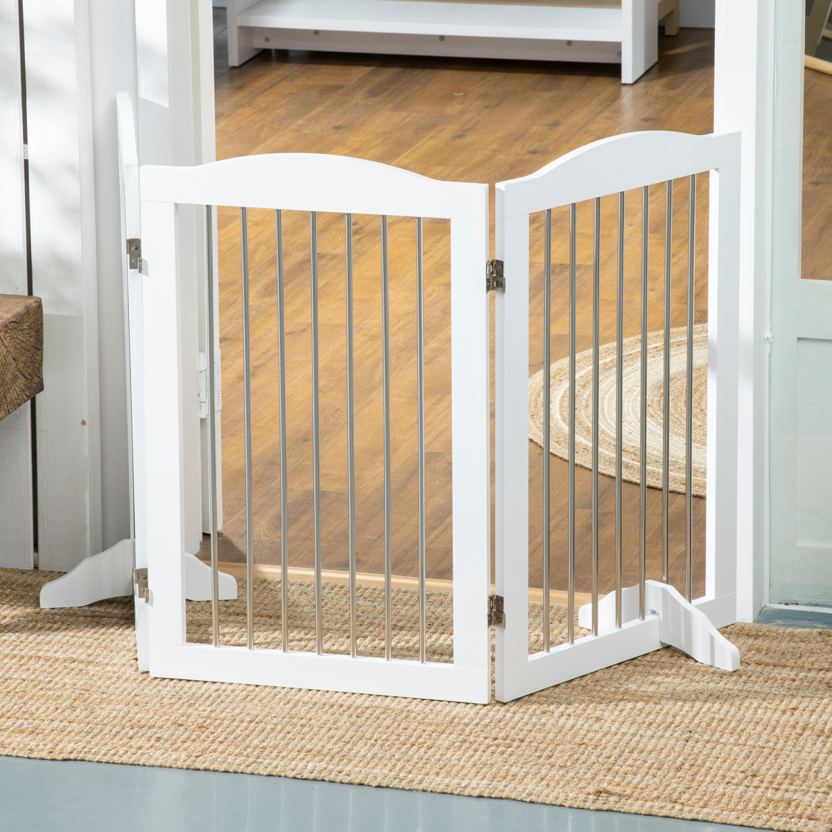 Versatile Foldable Dog Gate - Perfect for Doorways, Stairs, and Halls!