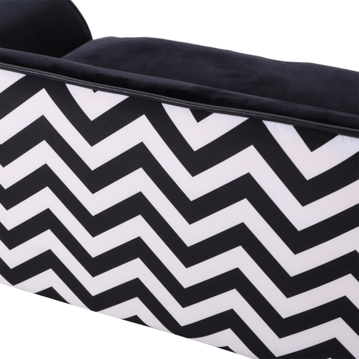 Chic Pet Sofa for XS Dogs & Cats - Removable Cushion, Plush Comfort - Black