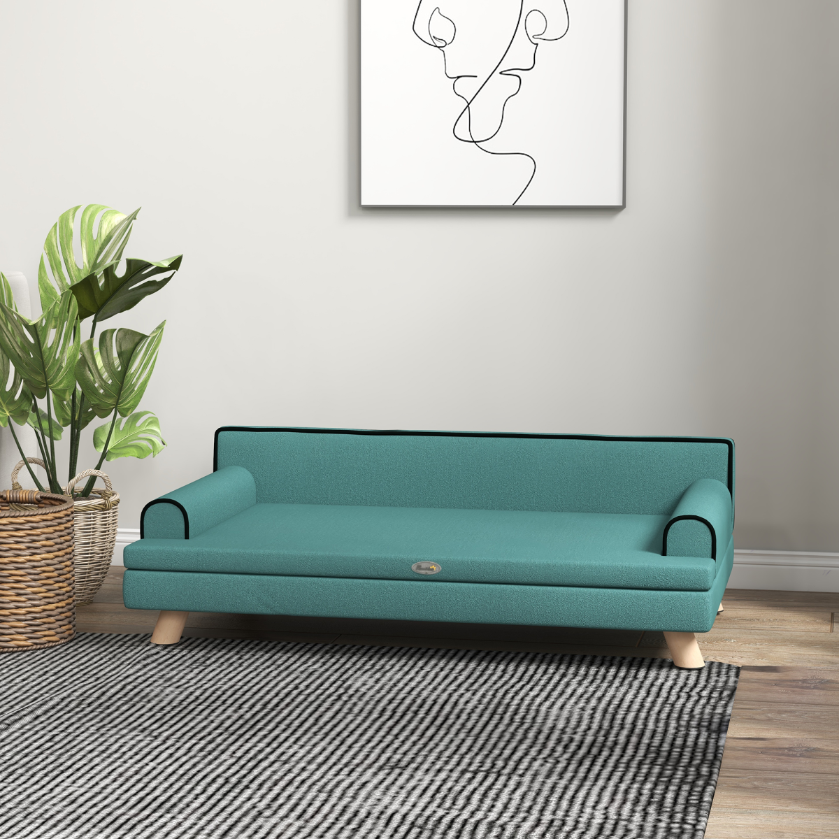 PawHut Premium Dog Sofa - Cozy & Water-Resistant for Medium to Large Dogs