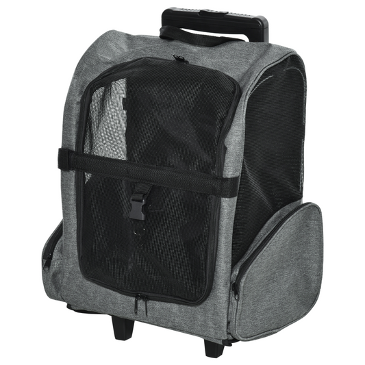 Versatile Pet Travel Carrier Backpack & Trolley - Comfort on the Go!