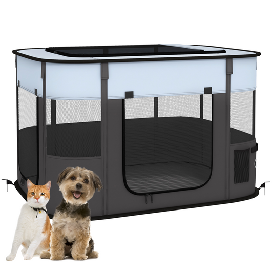 PawHut Foldable Pet Playpen - Ideal for Puppies, Kittens, and Small Animals