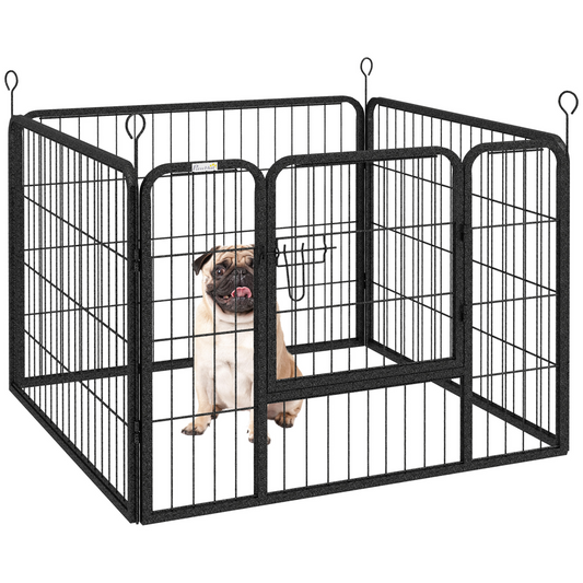 Ultimate Metal Pet Playpen: Secure Indoor/Outdoor Kennel with Lockable Door