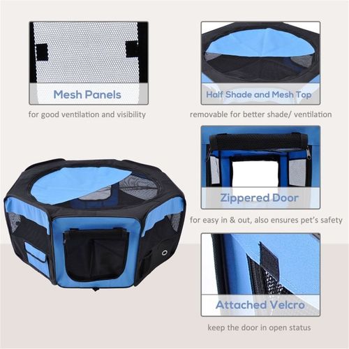 PawHut Portable Pet Playpen: Durable, Lightweight, and Easy Access for Small Pets