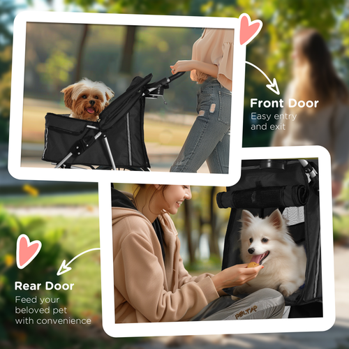 Deluxe Foldable Pet Stroller: Stylish & Practical Travel for Dogs and Cats