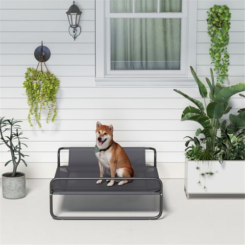 CozyCool Raised Pet Bed with Breathable Mesh and Adjustable Headrest