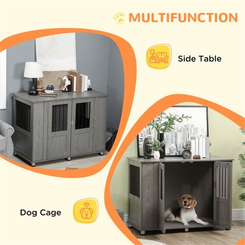 Stylish Extra Large Dog Crate with Display Top & Safety Features