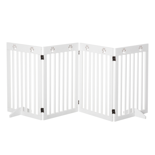 Foldable Freestanding Pet Gate - Versatile Safety Barrier for Dogs