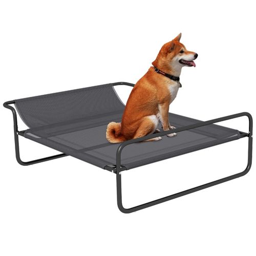 CozyCool Raised Pet Bed with Breathable Mesh and Adjustable Headrest