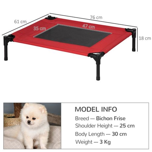 PawHut Elevated Pet Bed - Durable, Portable Comfort for Medium Dogs