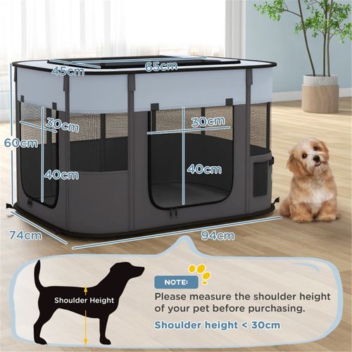 Versatile Pet Playpen: Lightweight, Portable & Easy-Access Travel Solution!