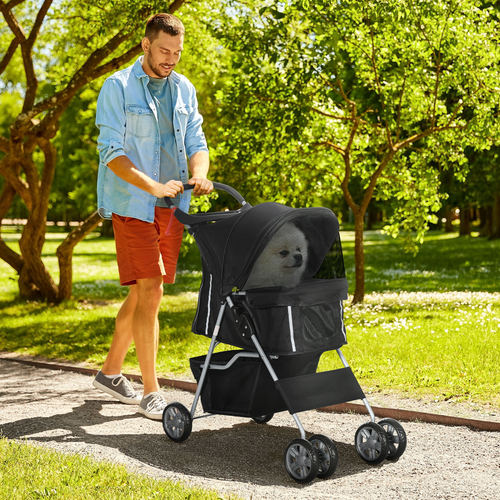 Deluxe Foldable Pet Stroller: Stylish & Practical Travel for Dogs and Cats