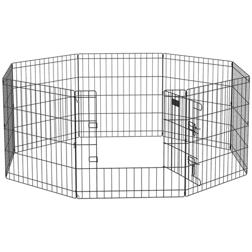 PawHut 24" Expandable Metal Pet Playpen - Secure Space for Dogs & Puppies!