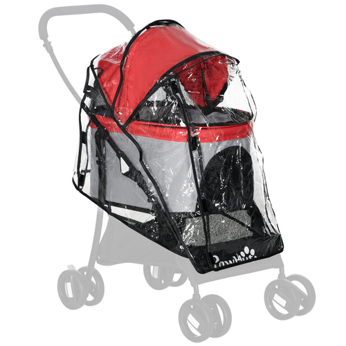Ultimate Dog Pram Rain Cover with Convenient Front & Rear Entry