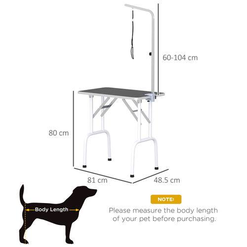 Ultimate Foldable Dog Grooming Table with Adjustable Arm - Max Load 30 KG