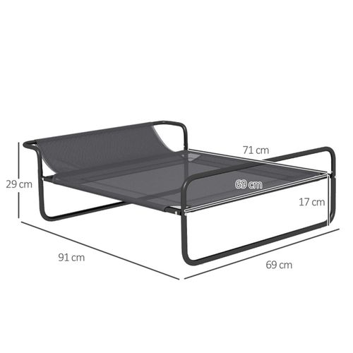 CozyCool Raised Pet Bed with Breathable Mesh and Adjustable Headrest