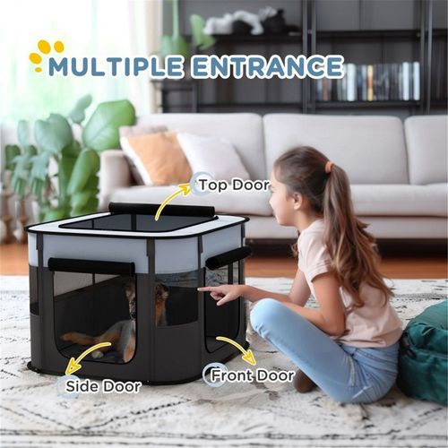 ComfortSafe Pet Playpen - Portable, Ventilated & Easy to Store for Small Animals