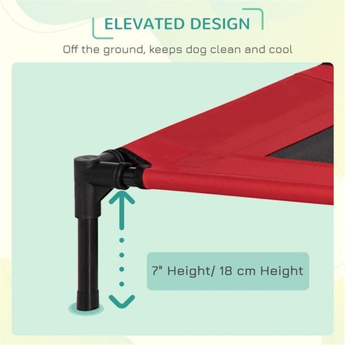 PawHut Elevated Pet Bed - Durable, Portable Comfort for Medium Dogs