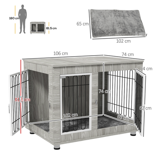 PawHut Stylish Dog Crate End Table – Comfortable & Functional Pet Furniture