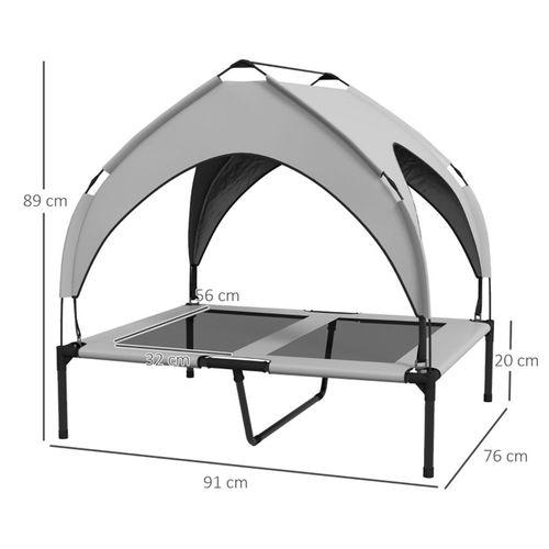 Elevated Pet Bed with Canopy - Comfort, Shade, and Travel-Friendly Design