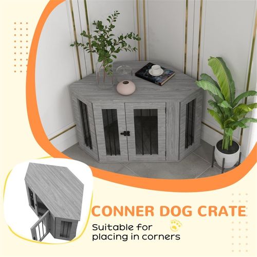Stylish Dual-Function Dog Crate & Side Table - Perfect for Modern Homes!