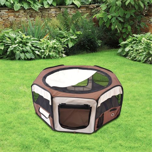 PawHut Portable Pet Playpen: Safe & Stylish Enclosure for Small Animals