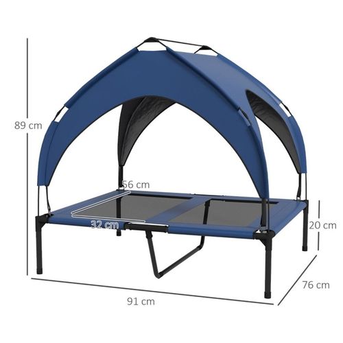 Ultimate Elevated Pet Bed with Water-Resistant Canopy - Ideal for Large Dogs!