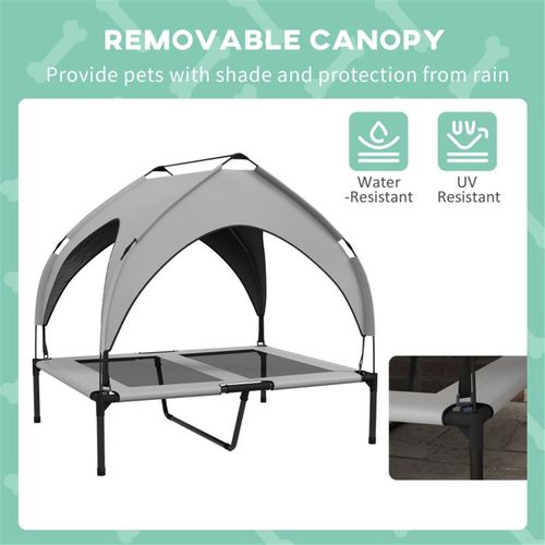 Elevated Pet Bed with Canopy - Comfort, Shade, and Travel-Friendly Design