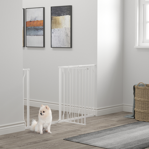 Adjustable Pet Safety Gate - Durable Metal Barrier for Doorways & Hallways