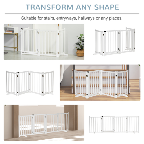 Adjustable Freestanding Pet Gate - Stylish Safety Solution for Home