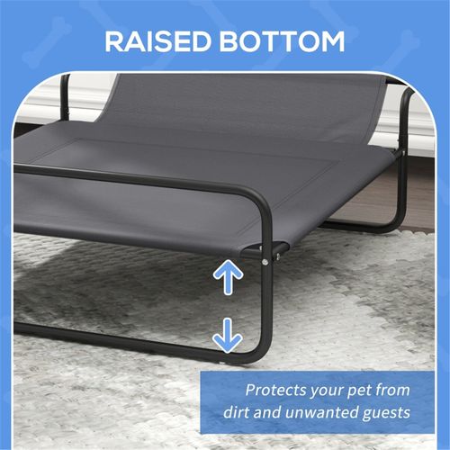 CoolComfort Raised Pet Bed with Adjustable Headrest for Ultimate Relaxation