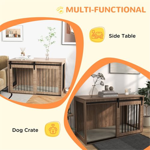 Dual-Function Dog Crate & Stylish Side Table – Perfect for Large Dogs!